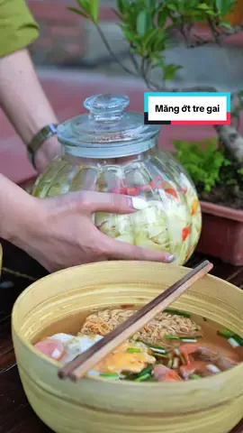 Măng tre gai mà làm măng ớt thì ngọt ngon khỏi nói . Thành quả 1 buổi chiều của 2 anh em mà được 1 lọ măng như này thật sứng đáng#hungfarm #LearnOnTikTok #food #amthuc #ancungtiktok 