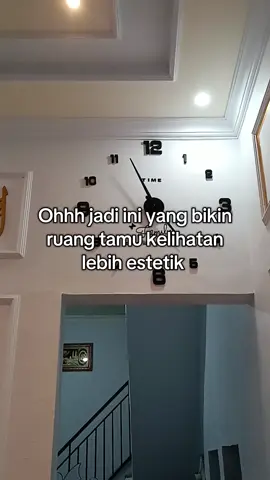 Jadi ini yang bikin ruang tamu kelihatan lebih estetik #jamdindingtempel #jamdindingjumbo #jamdindingesthetic #jamdinding #jammurah 