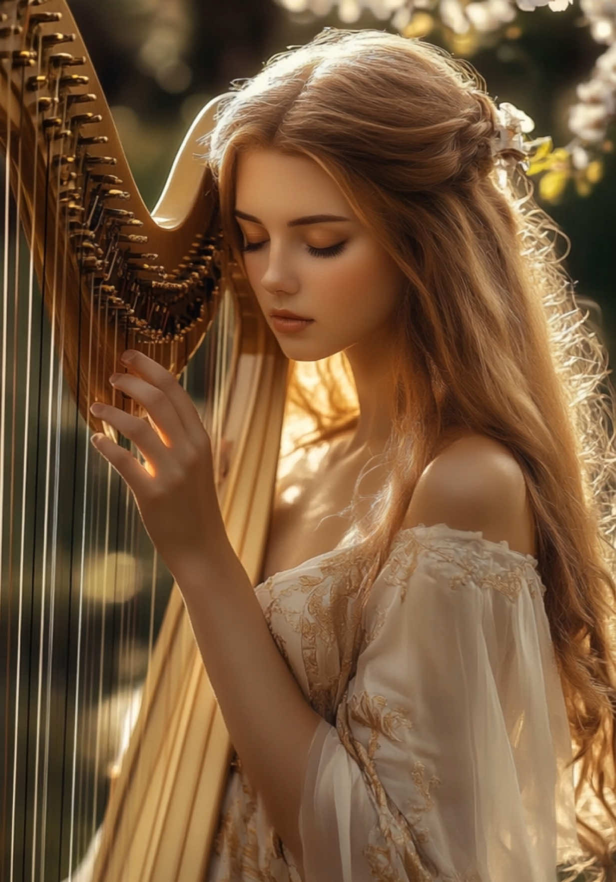 🎼 The goddess of music — the embodiment of inspiration and beauty. Every touch of her fingers to the strings fills the world with harmony… 💫 Feel her magic — like and share this video! #goddessofmusic #musicqueen #fantasylook #divineenergy #inspiration #dreamsofmusic #cinematicgoddess #goddessvibes #beautysimulations 