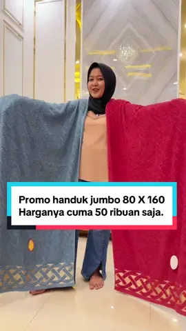 Promo handuk ukuran jumbo 80 X 160 harganya cuma 50 ribuan saja, silahkan di checkout di keranjang kuning sebelum promonya berakhir. #handuk #handukdewasa #handukmandi #handukmandidewasa #handukjumbo #handukukuranjumbo #handukbesar #handukkatun 