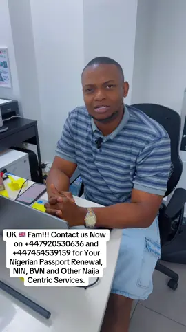 Need to renew your Nigerian Passport 🇳🇬 in London? We’ve got you covered! Passport Renewal ✅ NIN ✅ BVN ✅ & more — all in one spot! 📍 G02, 106 Plumstead High Street, London, UK 📞 +44 7920 530636 | +44 7454 539159 #NigeriansInUK #NINUK #BVNUK #PassportRenewalUK #NigerianPassport #LondonServices #NaijaAbroad #NigeriansInLondon #Japa2025 #UKNaijaConnect #PlumsteadLondon #NaijaHelpDesk #BVN #NIN #NaijaTikTokUK