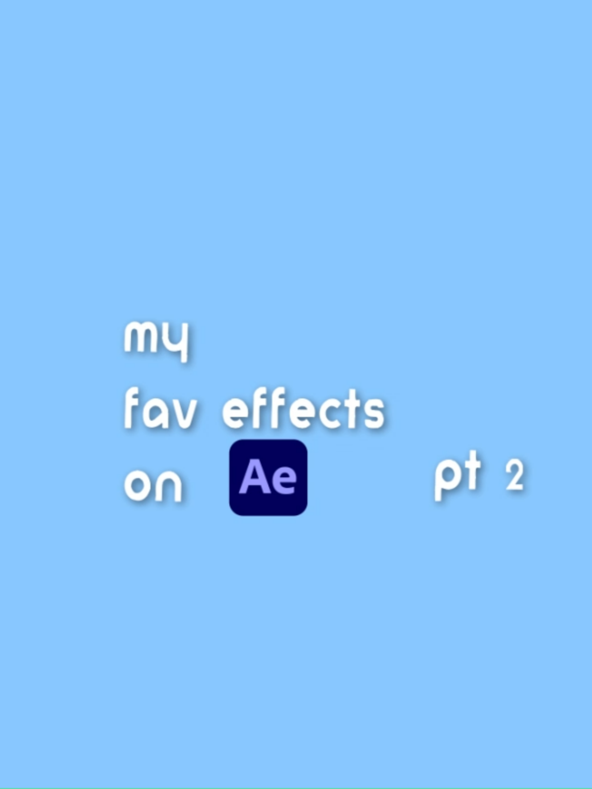 my favorite effects on after effects pt. 2 😁 #aftereffect #edit