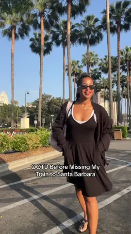 Moving with zero sense of urgency might I add  #OOTD #TrainStationStyle #SantaBarbaraTrip #MissedTheTrain #SoloDateStyle #AishahTries  #ContentBeforeEverything #CasualFitCheck