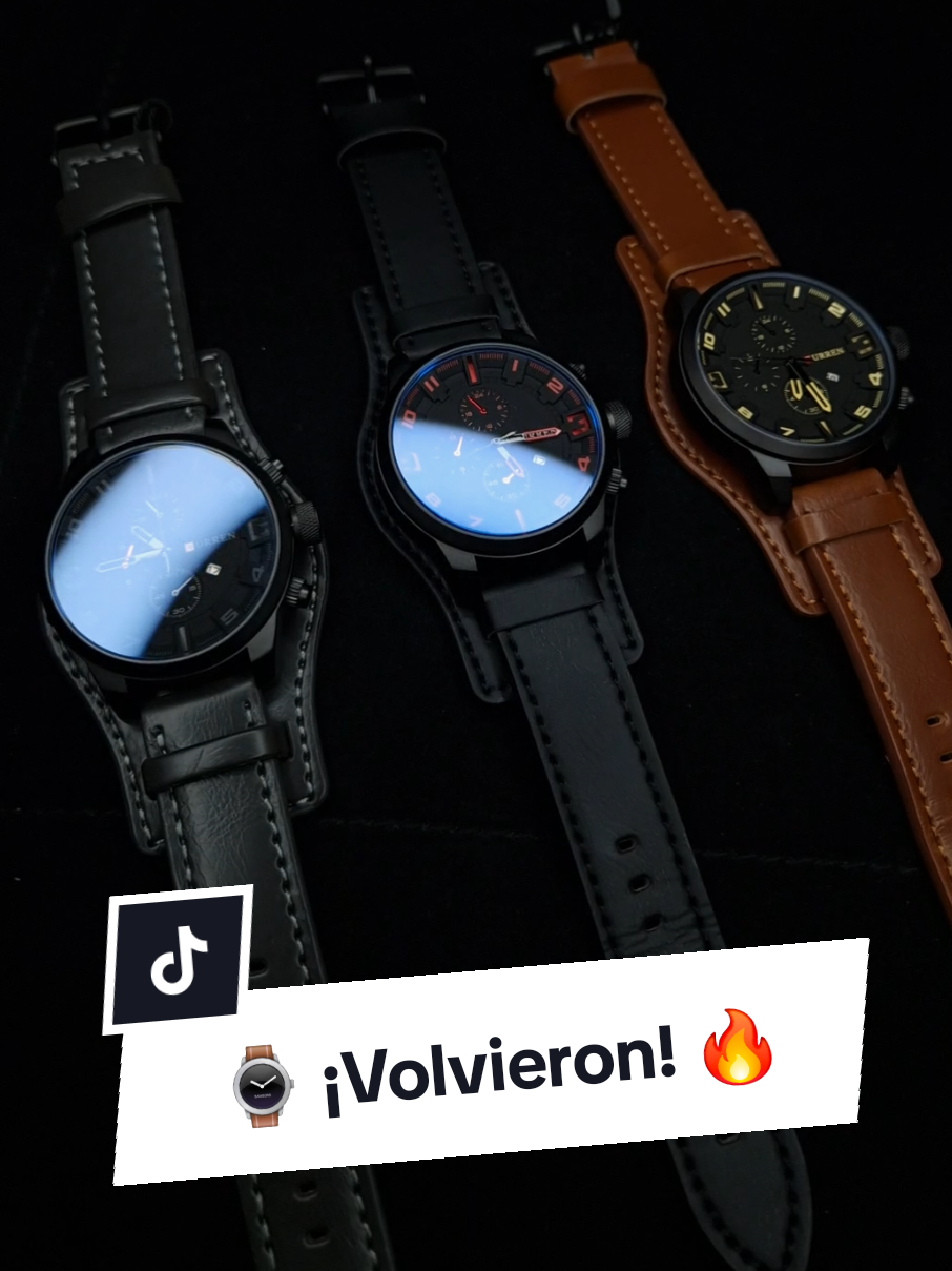 Reloj Curren con correa de cuero en diseños variables 🔥⌚️  ✅️ Garantía asegurada  ✅️ ENVÍOS A TODO EL PERÚ 😎  #mshop #godin #watches #fyp #regaloperfecto #elegant 