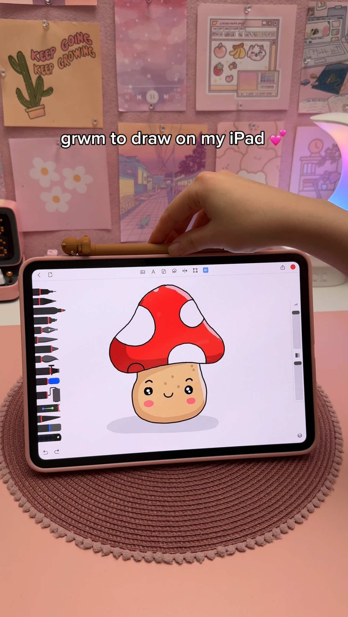 iPad drawing 💕  Using paperlike screen protector and drawing desk app on my iPad pro ✨ Find all my accessories 🔗 in my b!0 
 
 #ipad #ipaddrawing #ipadaccessories #applepencil #ipadart #digitaldrawing #digitalart #drawing #art #ipadtok #ipadpro #paperlike #paperlikepartner @Paperlike 