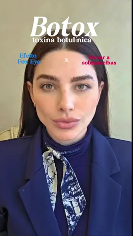 Você sabe a diferença entre Botox para arquear as sobrancelhas e para o efeito Fox Eye? Arquear a sobrancelha: É uma técnica suave que levanta a cauda da sobrancelha, abrindo o olhar e dando um efeito mais leve e rejuvenescido. Ideal para quem busca naturalidade. Efeito Fox Eye: Usa o botox para criar um olhar mais puxado e marcante, com aquele efeito “olhar de raposa” super em alta nas redes. Qual estilo combina mais com você?