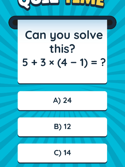 Simple math quiz. #mathquiz #quizvideo #trivia #quizchallenge #quiztime #1millionviews 