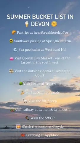 Our bucket list!  What would you add? #knellelodge  #sauntonbeach #sauntonsands #staycation #holiday #beach #northdevon #seaside #sauntonsurf #northdevon #dogsofinstagram #dogstaycation #dogfriendlyaccommodation #dogfriendly #bucketlist #bucketlisttravel #thingstodo #creatorsearchinsights 