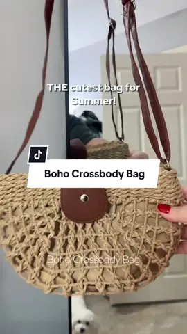 This Boho crossbody bag is perfect for Summer! #crossbodybag #summerbag #bohobag #bohocrossbodybag #womensbag #tiktokshopfinds 