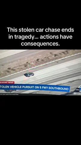 News report shows a suspect who stole a car and led police on a chase that ended fatally. These moments remind us how quickly things can turn deadly. #PoliceChase #StolenCar #NewsReport #HighSpeedPursuit #ActionsHaveConsequences #CopWatchZone #PublicSafety #fyp #viral 