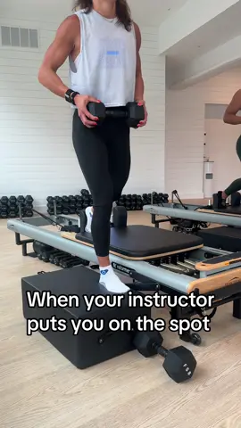 do you love it or hate it when the isnturctoe uses you as an example for the class? #pilates #Fitness #workout 