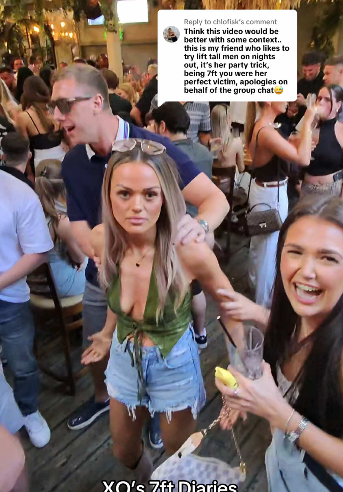 Replying to @chlofisk  everyone deserves to show off their party trick so next time I’m gonna film her lifting me 😅 #xos7ftdiaries #xoman #7ft #theprince 