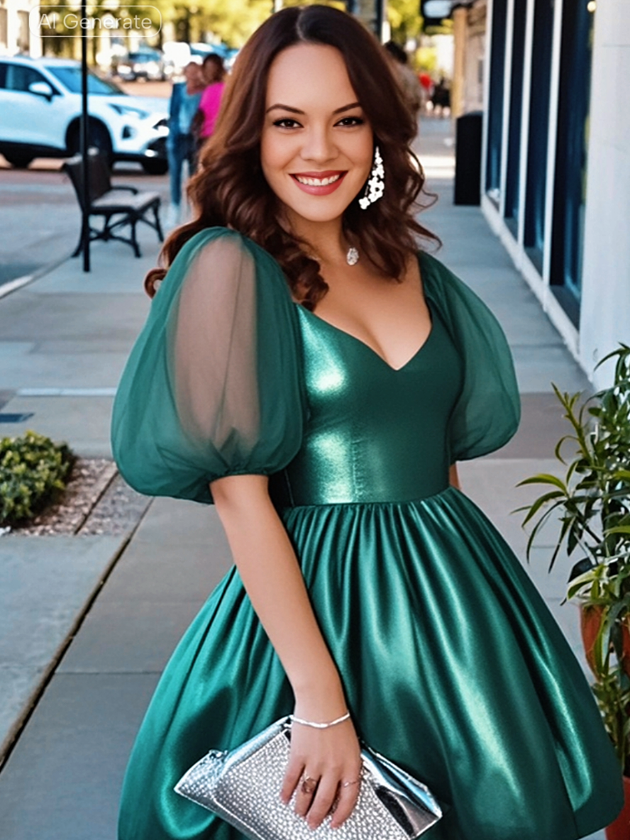It's giving 'Sex and the City' to me💚 What do you think? #CapCut #dress #aifashion 