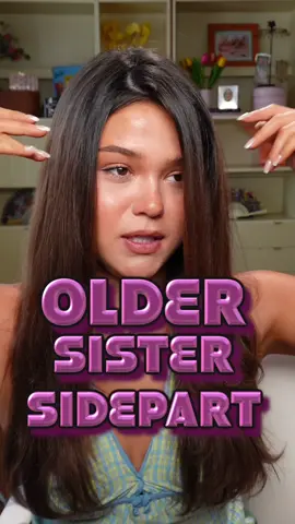 OLDER SISTERS LETS GO (Like I said check out @dellara serving up so much useful info rn❤️❤️) #sidepart #hairtutorial 