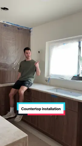 Do you like them?🫣 Pt. 1 of the counters going in and wowww- they look even better in the kitchen than they did in the showroom! This is exactly the look I wanted. Taj Mahal lots can differ a lot and I saw 3 others before I decided on these ones specifically. All in all I ended up using 4 slabs for the kitchen counters/ backsplash. The backsplash is going in very soon and I obviously will show that once it’s installed😊 #kitchenrenovation #countertops #dreamhome #reno #kitchen #tajmahal #fyp 