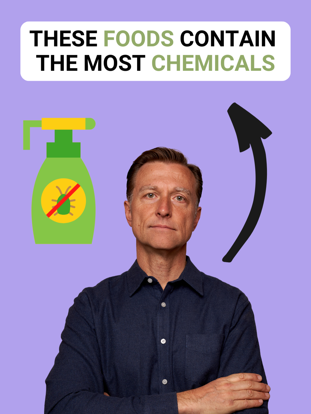 These foods have HIGH levels of pesticides! #drericberg #organic #pesticides #healthtips