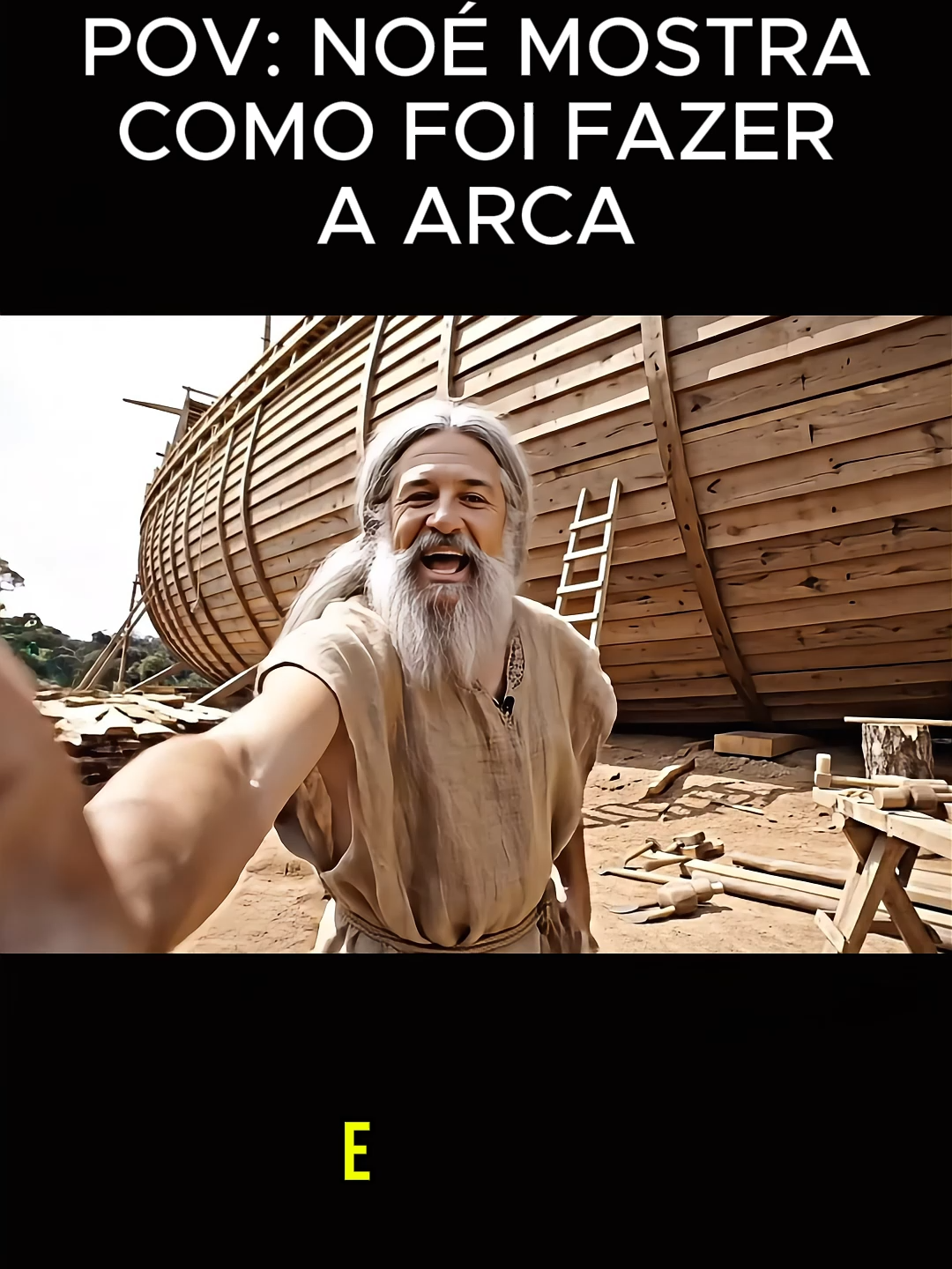 Noé mostra como foi fazer a arca #fyp #veo3 #ai #jesus