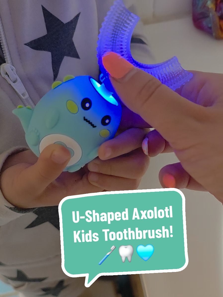 This kids toothbrush = mom hack of the year!!! 🙌🏻🪥🦷 #kidselectrictoothbrush #kidsdentalhealth #toddlertoothbrush #ushapedtoothbrush #kidsteeth 