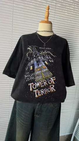 +1 Summerween T-shirt in your cart 🎃🛒 #halloween #summerween #spookyseason #halloweenmovie #vintagehalloween #twilightzone #towerofterror 