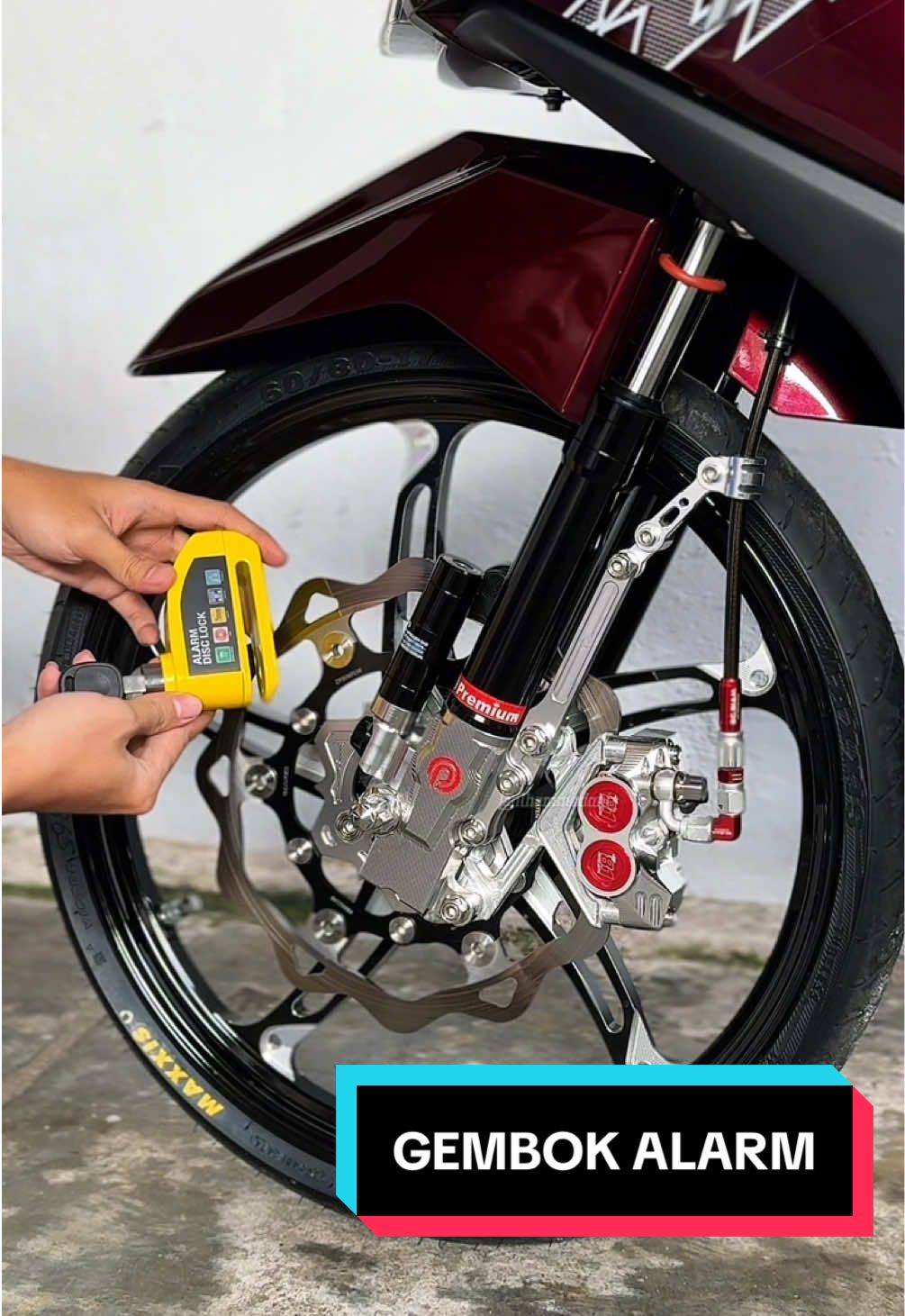 Gembok alarm cakram motor anti maling🤩 #redberry #gembokcakram #gembokalarm #gembokalarmantimaling 
