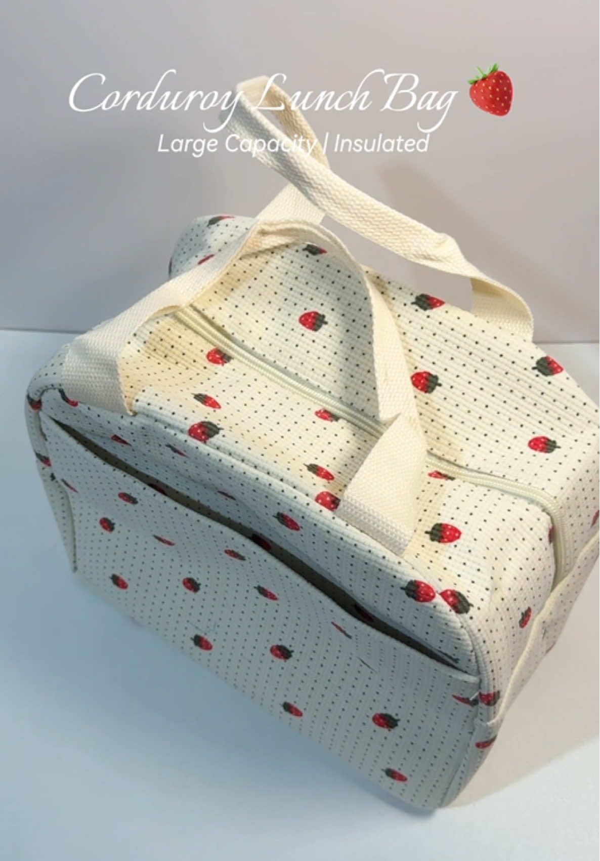 pretty lunch bag 🍰🍓 #lunchbag #lunchbox #cute #packmylunchbag #packmylunch 