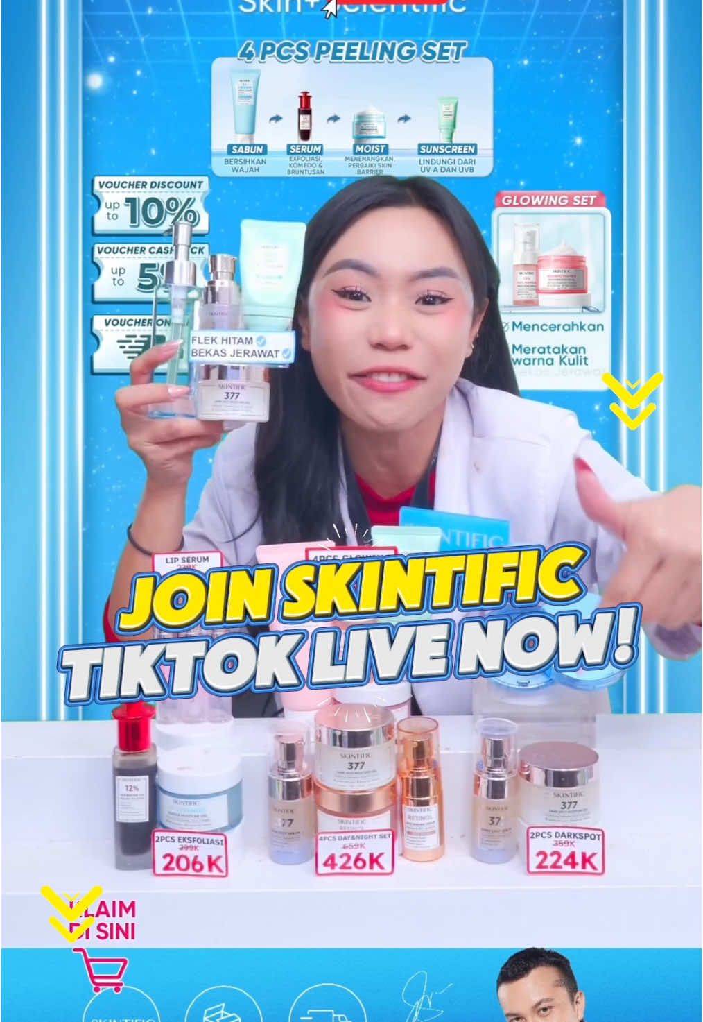 ❤️ Dark Spot Set udah semurah ini masih di anggurin?😭🫵🏻 Jangan sampai nyesel keabisan #skincare yang bikin bekas jerawat & flek hitam membandel minggat. Yuk checkout 4pcs Dark Spot Set di TikTok live!✨ #skintific #DarkSpot4pcsSet #FlekHitam #memudarkanflekhitam #KulitMulus #SymWhite377 #SET #SkincareRoutine 