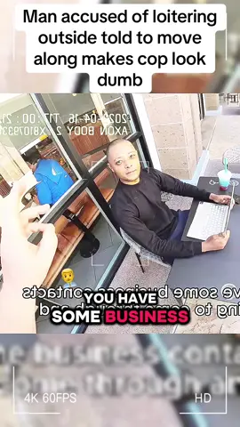 Man accused of loitering outside told to move along makes cop look dumb #cops #police #bodycam #foryoupage #fyp #viral 