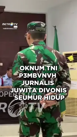 Majelis Hakim Pengadilan Militer I-06 Banjarmasin, Kalimantan Selatan menjatuhkan vonis pidana penjara seumur hidup kepada Prajurit TNI AL Kelasi Satu Jumran, yang telah melakukan p3mbvnvh4n berencana terhadap jurnalis asal Banjarbaru, Juwita. Selain pidana pokok, majelis hakim menjatuhkan pidana tambahan kepada terdakwa pembunuh jurnalis untuk dipecat dari dinas militer TNI AL terhitung sejak dibacakan putusan ini dan memperoleh kekuatan hukum yang tetap. #PengadilanMiliter #KalimantanSelatan #Jurnalis #Banjarbaru #Juwita #TNIAL #MetroTV 