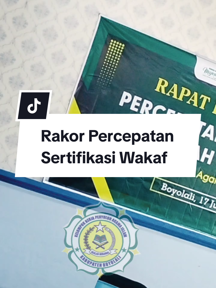 RAKOR PERCEPATAN SERTIFIKASI WAKAF KANKEMENAG KAB. BOYOLALI #penyuluhagamaislam #kemenag #wakaf #bpn #sertifikasiwakaf 
