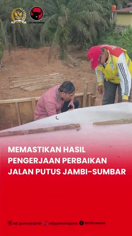 Insya Allah sebentar lagi jalan penghubung Jambi-Sumbar, yang sebelumnya sempat putus, dapat kembali digunakan dengan maksimal. Kami harap pihak2 terkait, khususnya BWS dapat melakukan deteksi dini lokasi-lokasi jalan penghubung yang memiliki potensi amblas karena saluran drainase ataupun gorong- gorong yang kecil ataupun tersumbat. Agar segera kita usulkan proses rehab atau pembangunannya. Terima kasih atas bantuan dan kerja sama dari masyarakat dan semua pihak yang telah berkontribusi. #jalan #pdiperjuangan #dpr #edipurwanto #kerjauntukrakyat #merdeka #indonesia #komisiv #jalannasional #jambiterkini #sumbar 