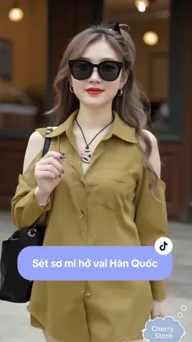 Phong cách sơ mi Hàn Quốc cho chị em vừa đẹp, vừa mát,fom chuẩn hack dáng đi làm ,đi chơi đều đẹp #dobonu #thoitrangnu #doboxinh #cherrystore123 #sansale 