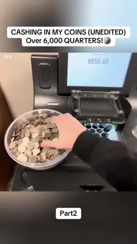 Part2. CASHING IN MY COINS (UNEDITED) Over 6,000 QUARTERS!🪙#tiktok #shop #vending #cash #trifting #coin #money #fpy #trending #viral #trend 