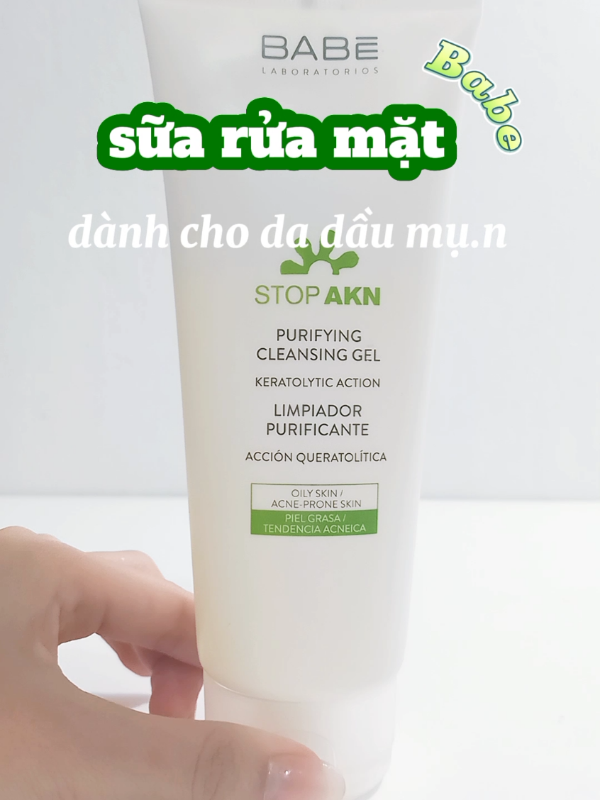 sữa rửa mặt cho da dầu mụ.n#suaruamat #babe #suaruamatchodamun #xuhuong 