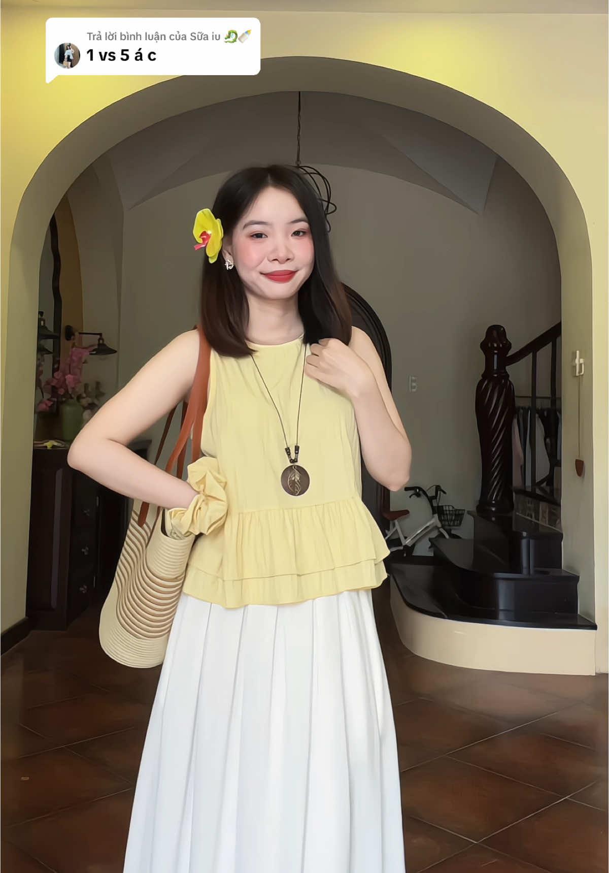 Trả lời @Sữa iu 🐉🍼 áo babydoll kèm crunchies xinh #summervibes #outfitideas #aobabydoll #OOTD #aoxinh 