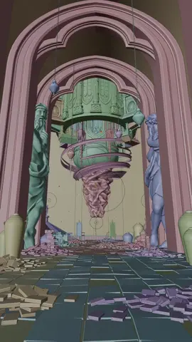 The Inverted Sanctum viewport vs render  #b3d #3danimation #viewportvsrender #blendercommunity 
