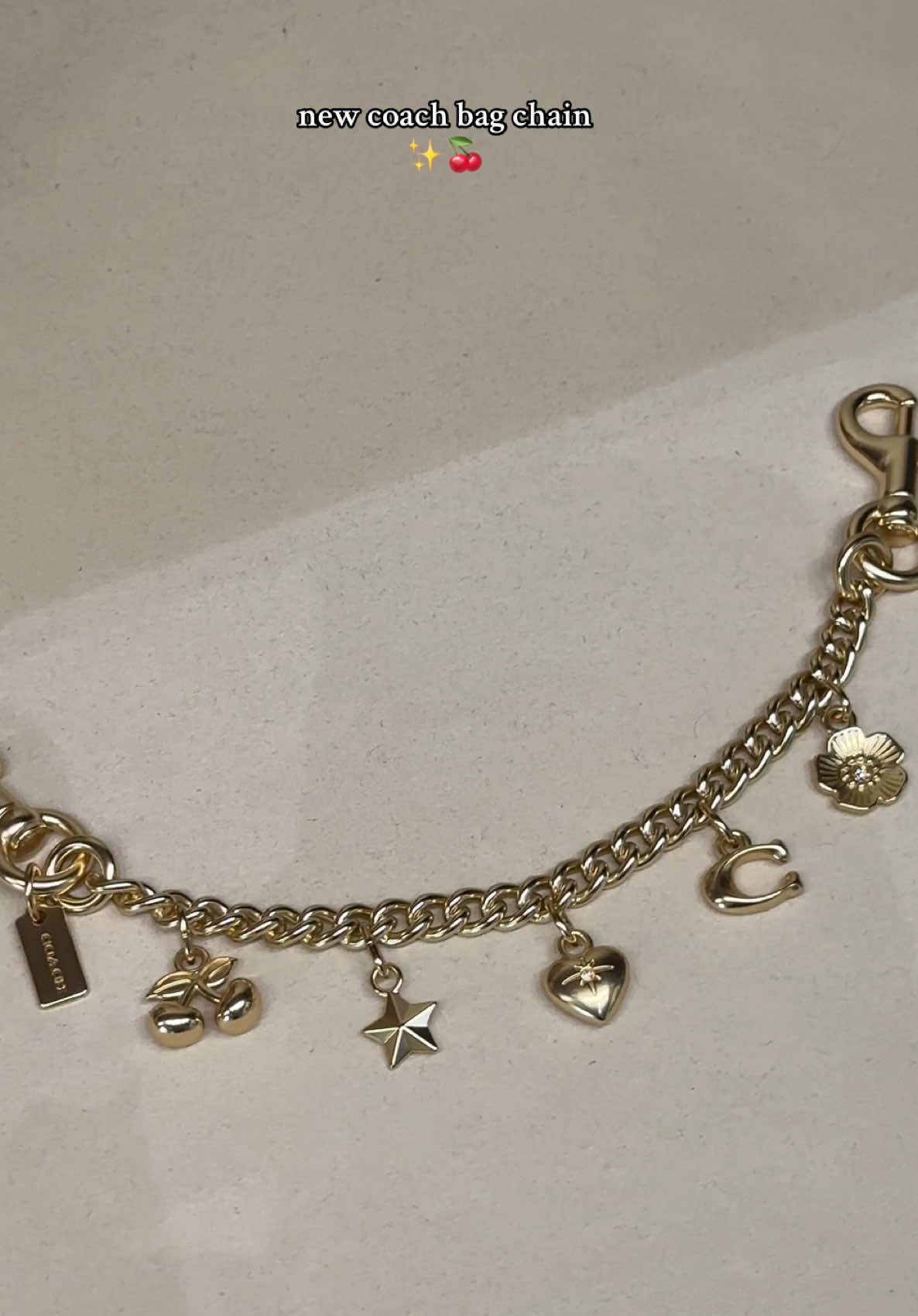new bag chain ✨🍒 #coach #coachoutlet #coachoutletemployee #coacheurope #bagchain #bagcharm 