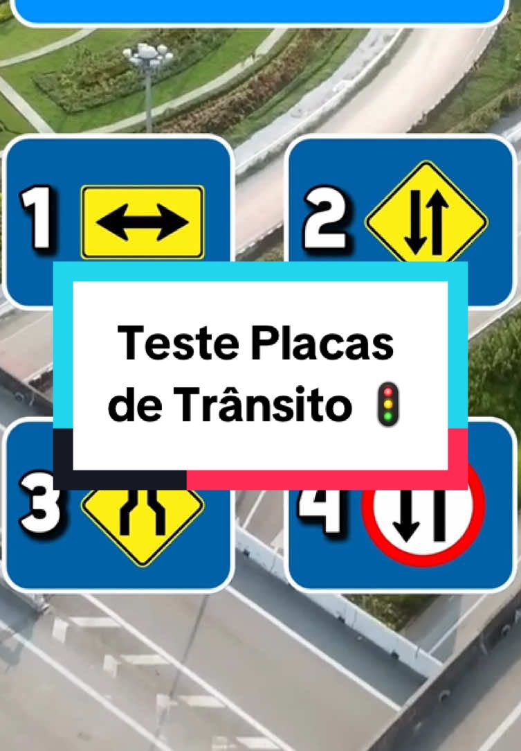Conhece todas as placas de trânsito? Quiz 🚧 #quiz #placasdetransito #cnh #detran #trivia 