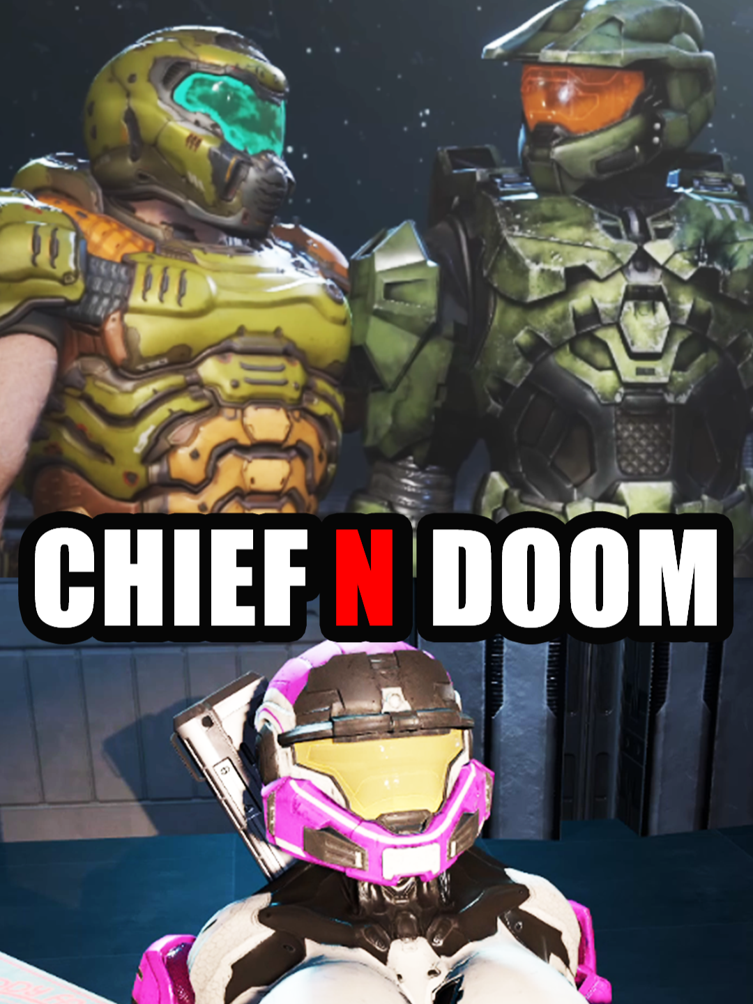 CHIEF N DOOM Episode 2 - After celebrating Jumper, Diver and Maddy's Helldiver victory party over the bugs - Maddy visits Chief and Doom Guy. After a few drinks, Doom Guy meets the love of his life. Full videos on Youtube #Halo #Doom #Helldivers #ODST #fypage #masterchief #doom #titanfall#Gaming