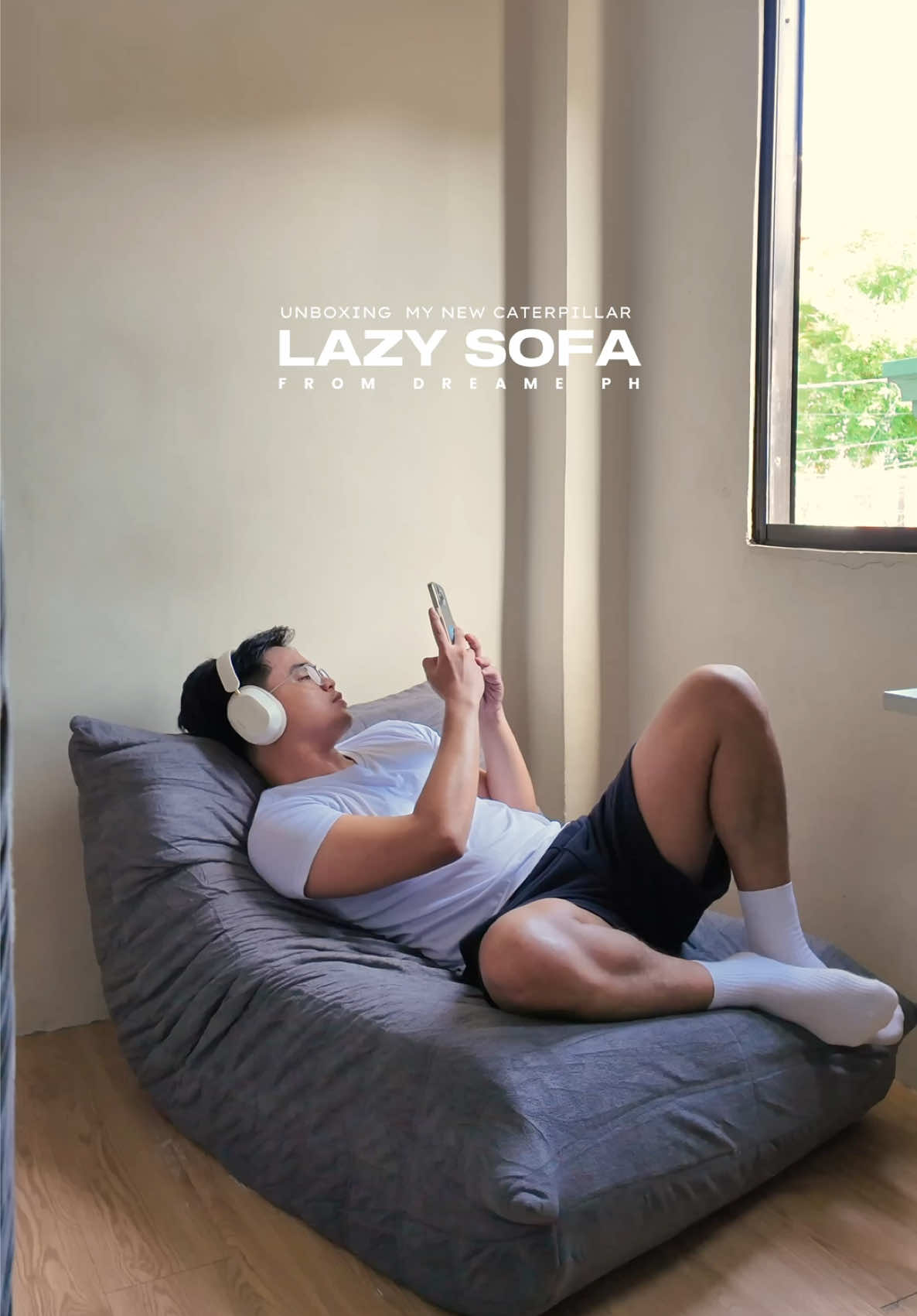 unboxing my new caterpillar lazy sofa ✨ #lazysofa #sofa #minisofa #chair #unboxing #fyp 