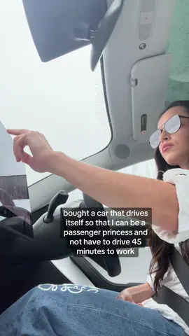 sang justin beiber the whole way to work today …. #fyp #tesla #selfdriving #passengerprincess 