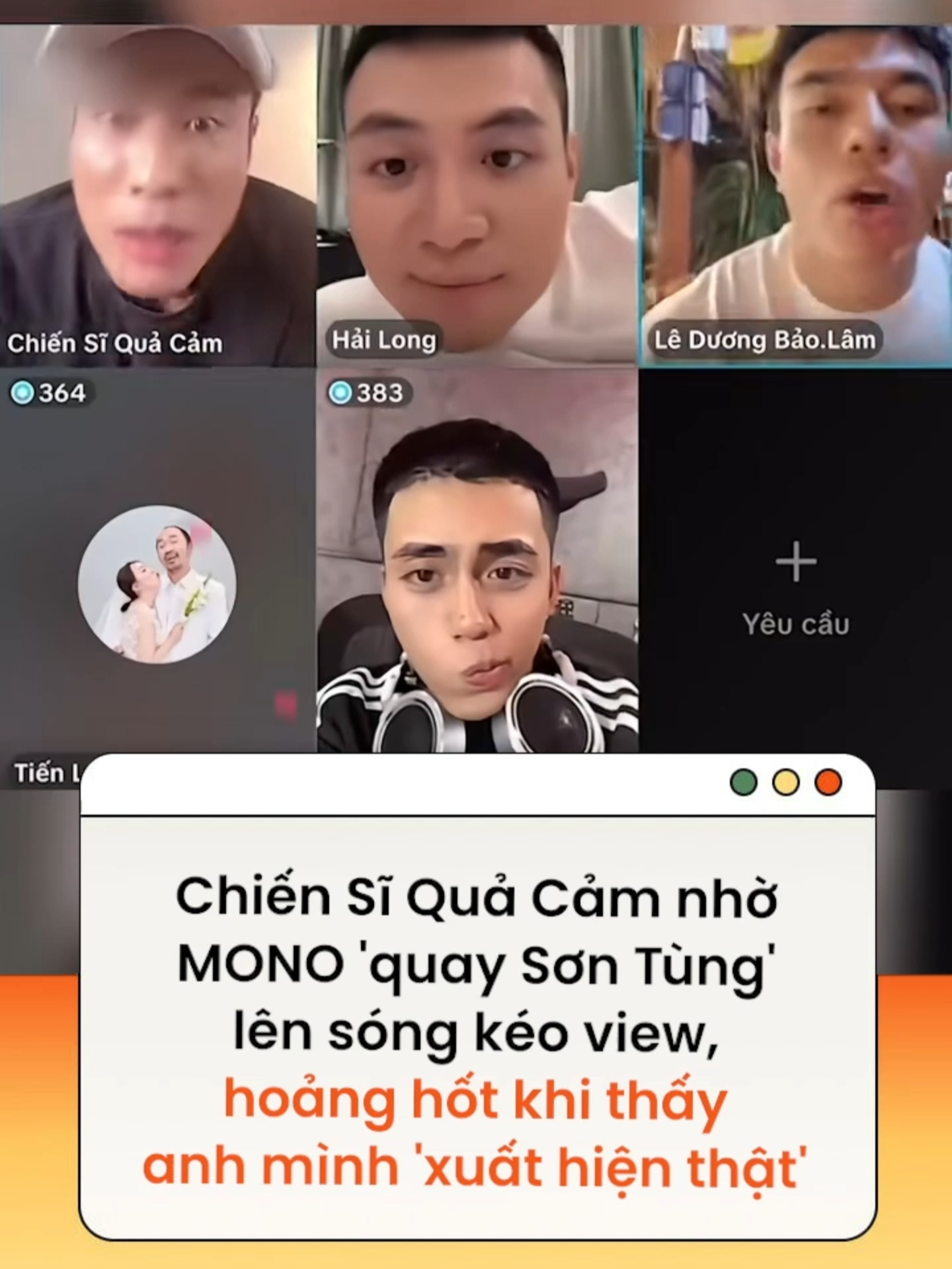Cầu view bằng Sơn Tùng, MONO hoảng vì anh trai 'xuất hiện' trên sóng trực tiếp! #mono #sontungmtp #leduongbaolam #chiensiquacam #tiktokgiaitri #amm