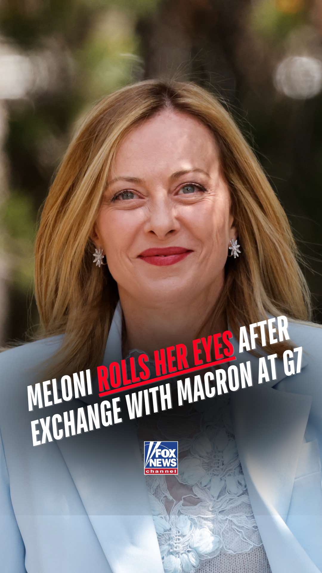 'EYE' YI YI! Italian prime minister @giorgiameloni_ufficiale goes viral with an eyebrow-raising reaction after cameras spot her whispering back-and-forth with French president @emmanuelmacron.