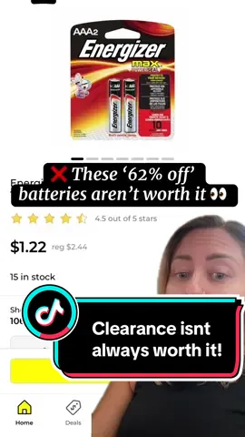 Just because something is 62% off doesn’t mean it’s the best deal 😬 I found clearance batteries at Dollar General today, but some of them were STILL more expensive than what you’d pay at Sam’s Club 💡 In this video, I’m breaking down why I passed on certain ones and how I decide what’s actually worth buying. ⚠️ Always know your base prices — clearance can be tricky! Let me know in the comments if you’ve spotted any battery deals that ARE worth it 👇 6/17/25 @Kristin 💖 (KouponingwithaK) @RStartCoupons @Tephura coupons @Erica 🌸 | Christian Couponer  #dollargeneralcouponing #deals #dollargeneralcouponers #dollargeneralclearance #dollargeneraldeals #coupontok #dollargeneral #couponingatdollargeneral #couponcommunity #coupon #couponfamily #couponingnewbie #couponmom #clearance #clearanceevent #clearancehunter #clearancefinds #couponingforbeginners #couponing101 #howtocoupon #fyp 