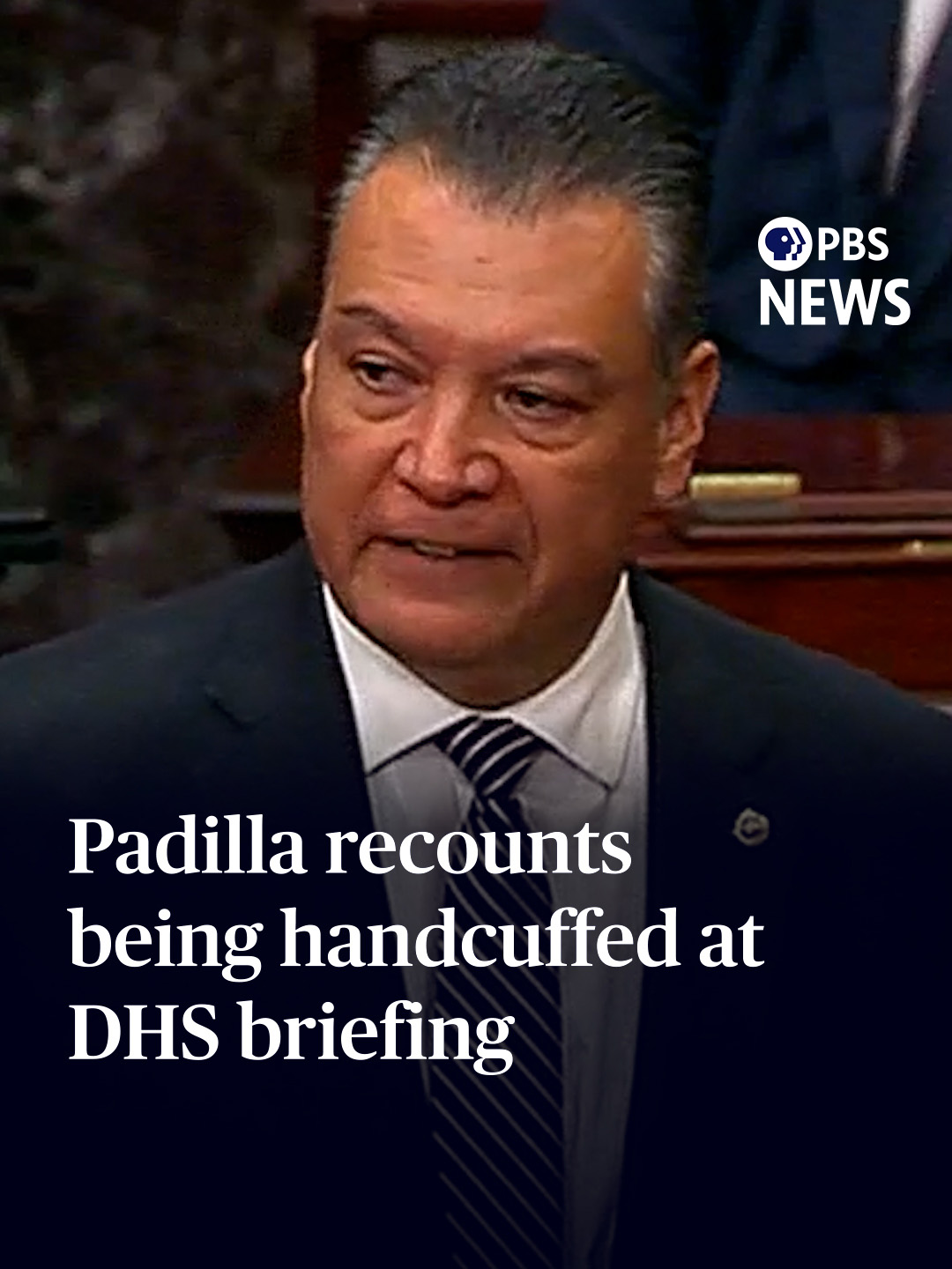 In an emotional speech on the Senate floor, Sen. Alex Padilla, D-Calif., on Tuesday recalled his experience at a Homeland Security news conference where he was handcuffed and briefly detained,  and called on his fellow lawmakers to imagine what could happen to ordinary Americans when the cameras are turned off. 