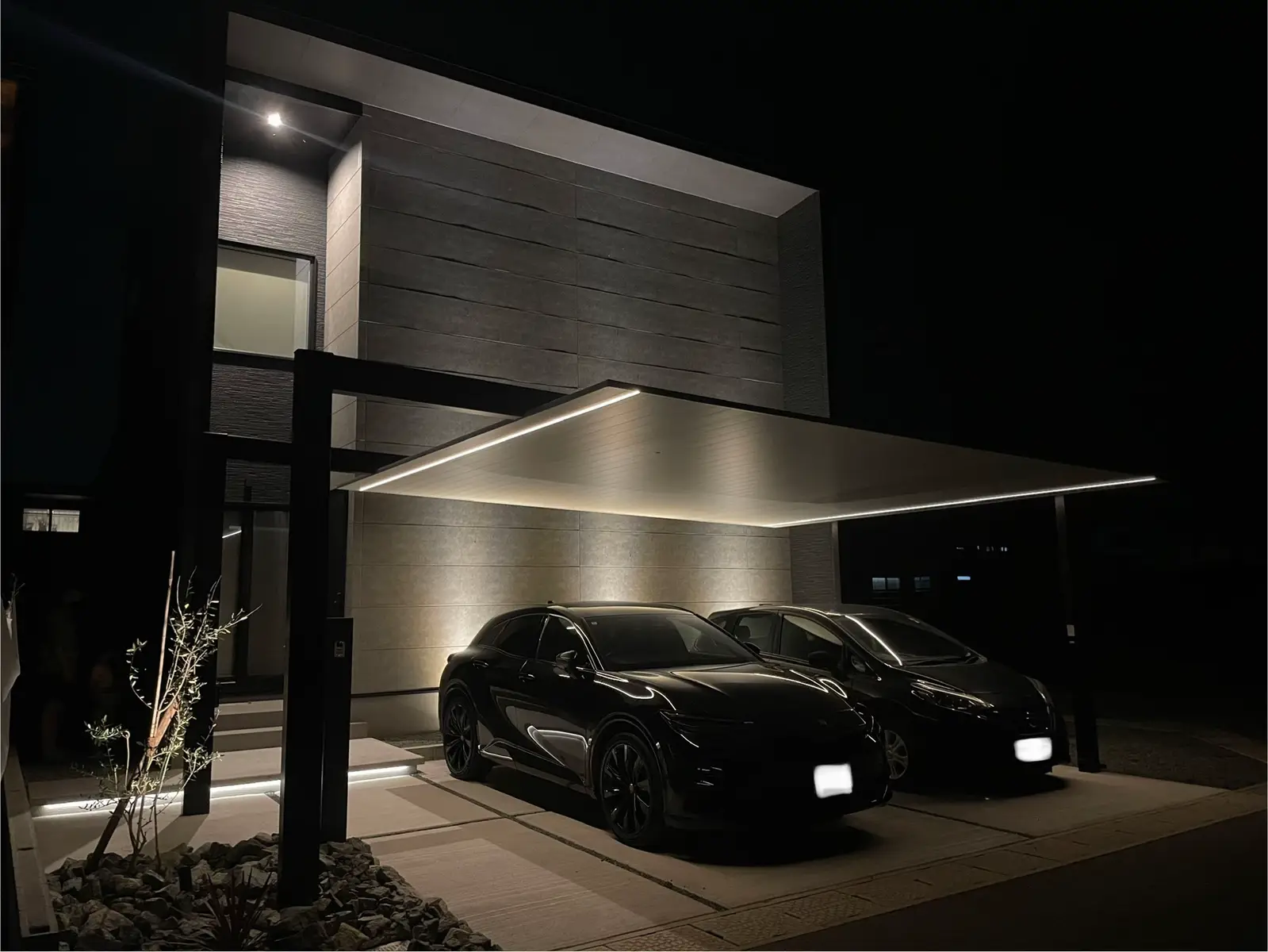 マイホーム完成🏠✨ シームレスライトが映える💡✨ #新築一戸建て #マイホーム #ホテルライク  #LIXIL SCカーポート#シームレスラインライト 