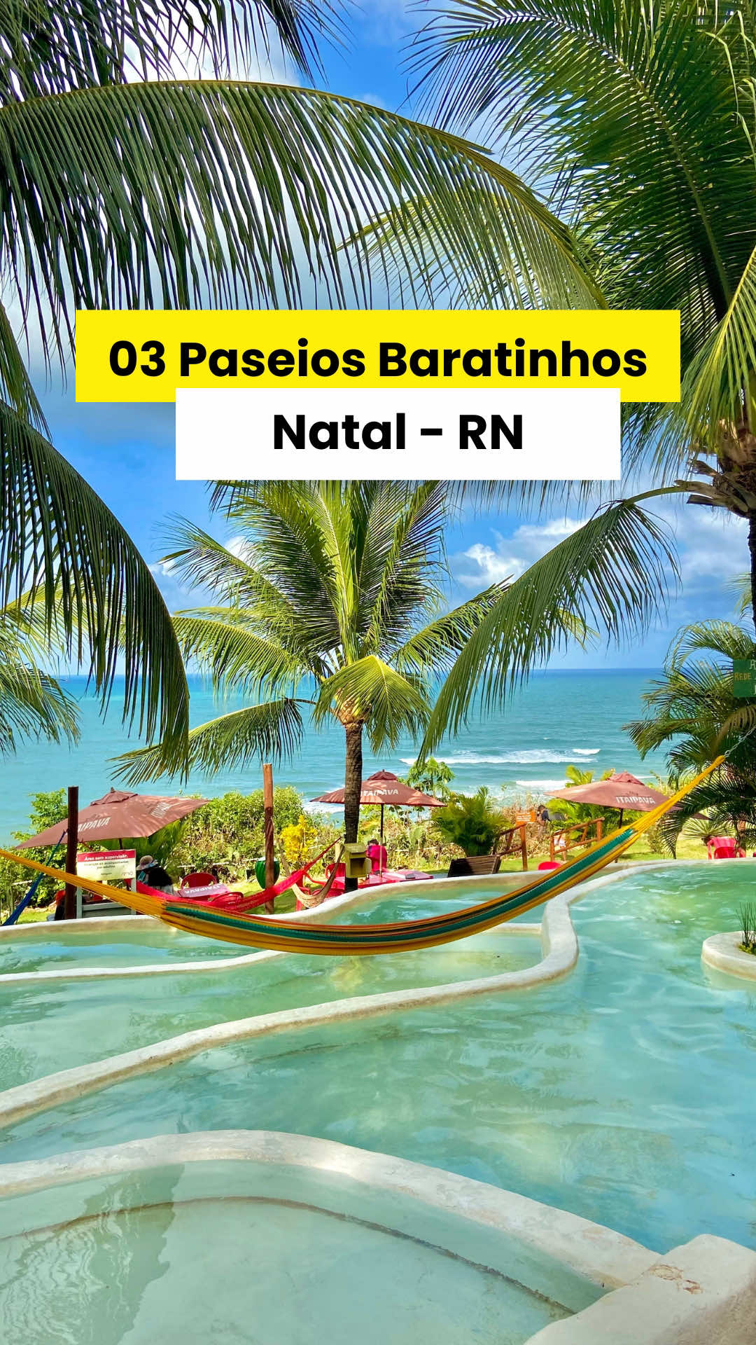 🏖️ 03 Passeios Baratinhos e Maravilhosos em Natal-RN! 🏖️ - Praia de Genipabu  - Pipa + Praia do Amor  - Passeio das Águas com Cajueiro    💰Valor de cada passeio desses acima mencionados: a partir de R$ 70,00 por pessoa no pix / R$ 80,00 no cartão (valor de baixa temporada).  🚐 Todos esses passeios são feitos de Spin, Van ou Micro Ônibus, a depender da demanda do dia. E todos eles tem *saídas de Natal*, da região de Ponta Negra, Via Costeira e Praia dos Artistas, pois eles acontecem aos arredores de Natal-RN.  👉🏼 Seguidores tem 5% de desconto (não acumulativo).  Aqui na @desbravandonatal você encontra os MELHORES passeios de Natal e Região!! ☀️ 📲 Para reservas e mais informações é só nos chamar pelo link na bio ou pelo WhatsApp 84 99616-7484.  ☀️ Vem desbravar com a gente! ☀️