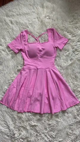 Square Neck Sports Athleisure Dress is so stretchy with tummy control & built in shorts with a deep pocket 😍 they come in 6 different colors #sportsdress #athleticdress #athleisure #athleisurewear #tummycontrol #dresses 