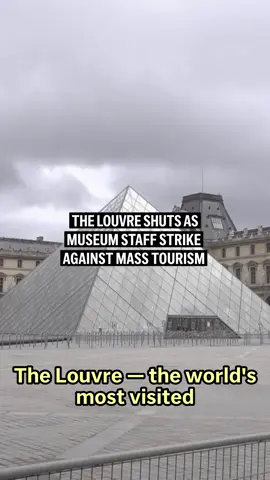The Louvre, the world’s most-visited museum, was brought to a halt on Monday by its own striking staff, who say the institution is crumbling under the weight of mass tourism. #news #masstourism #louvre