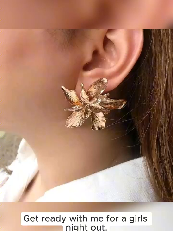 Trendy ornate textured Metal Flower Leaf Statement  Stud Earrings Women #BuyNow #ShopNow #LimitedStock #FlashSale #BestSeller #OnlineShopping #SmallBusinessLove #AffordableFinds #ShopWithMe #FYP #ForYou #Viral #TikTokMadeMeBuyIt #TrendingNow #MustHave #HotDeals #BestBuy #SummerSale