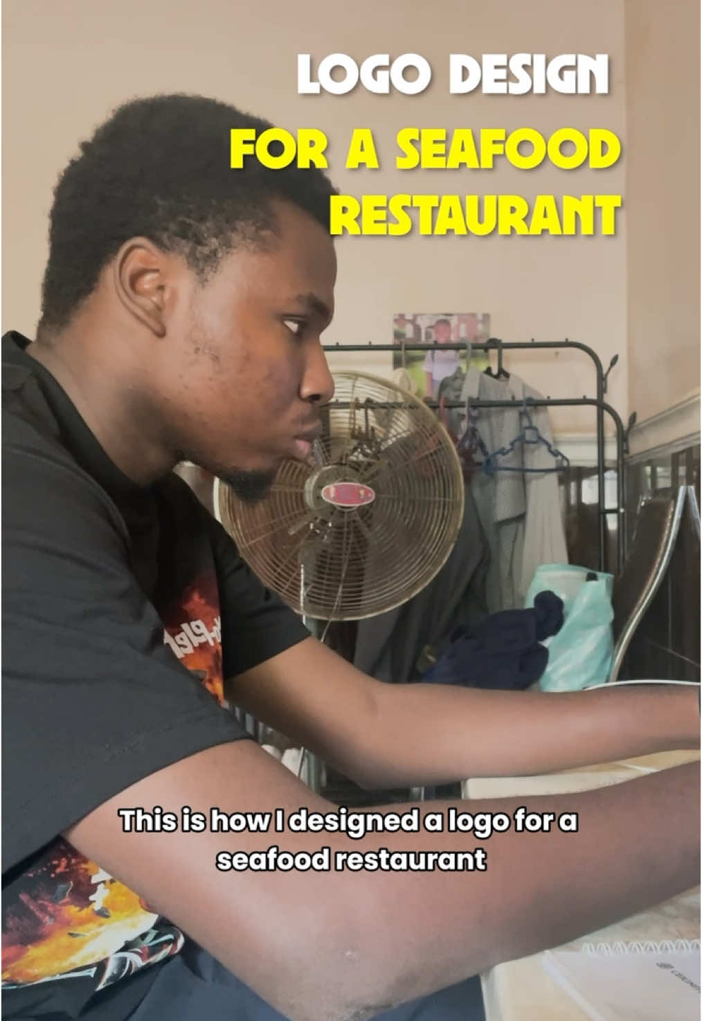 A bts of designing a seafood restaurant logo.  #logodesign #graphicdesign #branddesign 